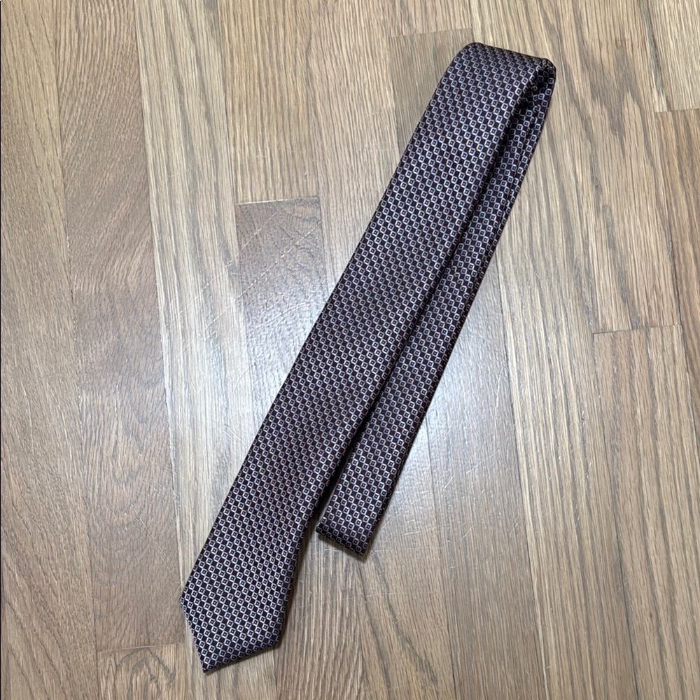 Alfani Brown Tie Slim Cut Accessories